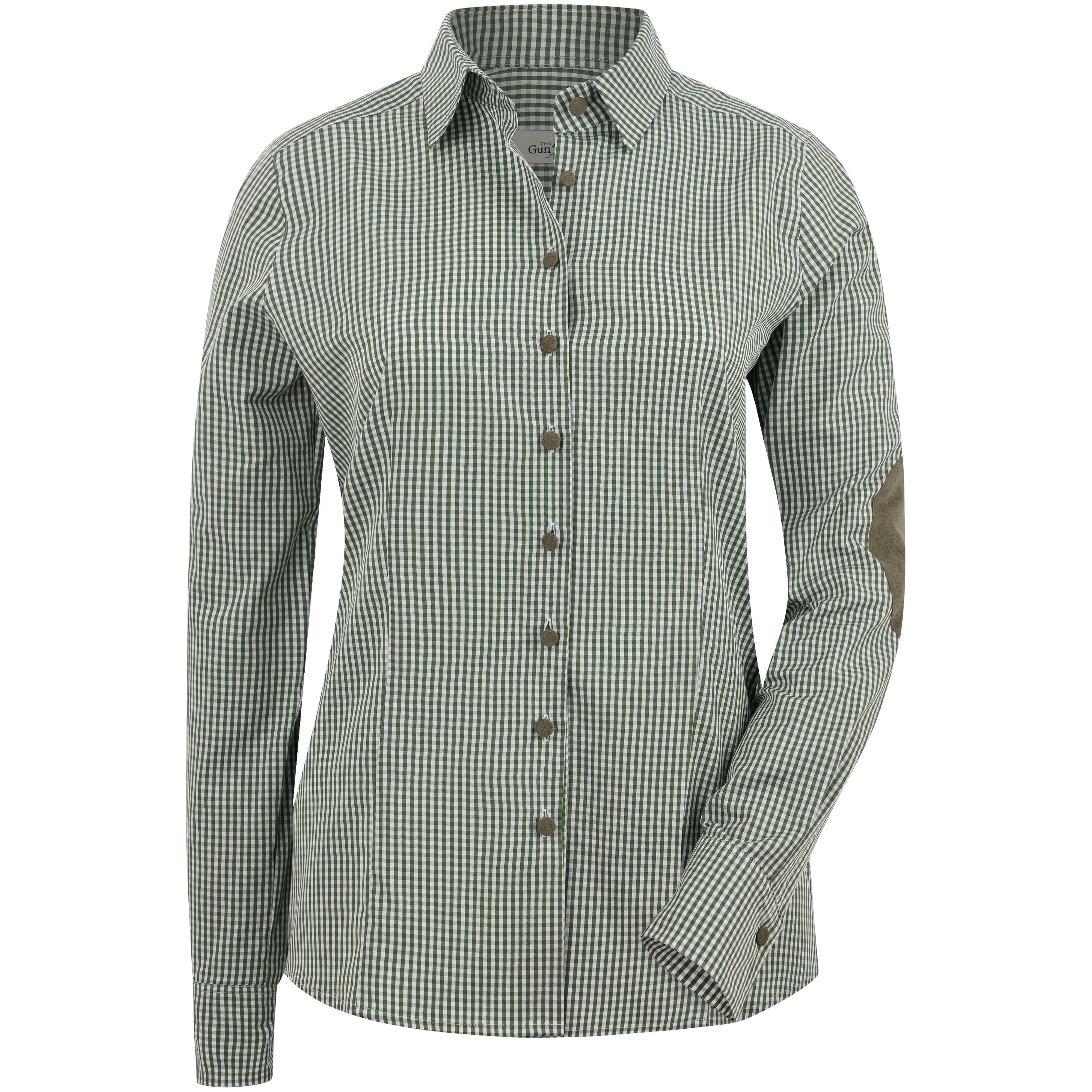 Damenbluse Gingham mit Patches