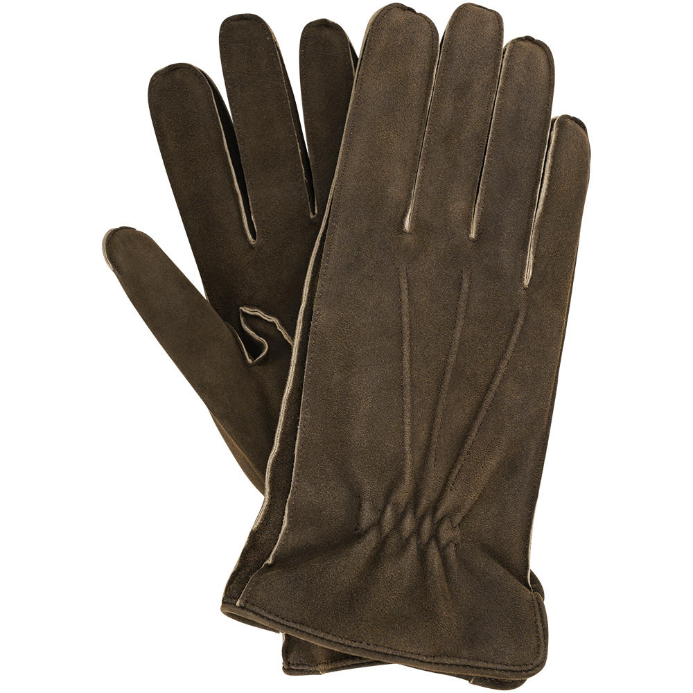 Herren Handschuhe RENO, Ziegenvelours, Kaschmirfutter