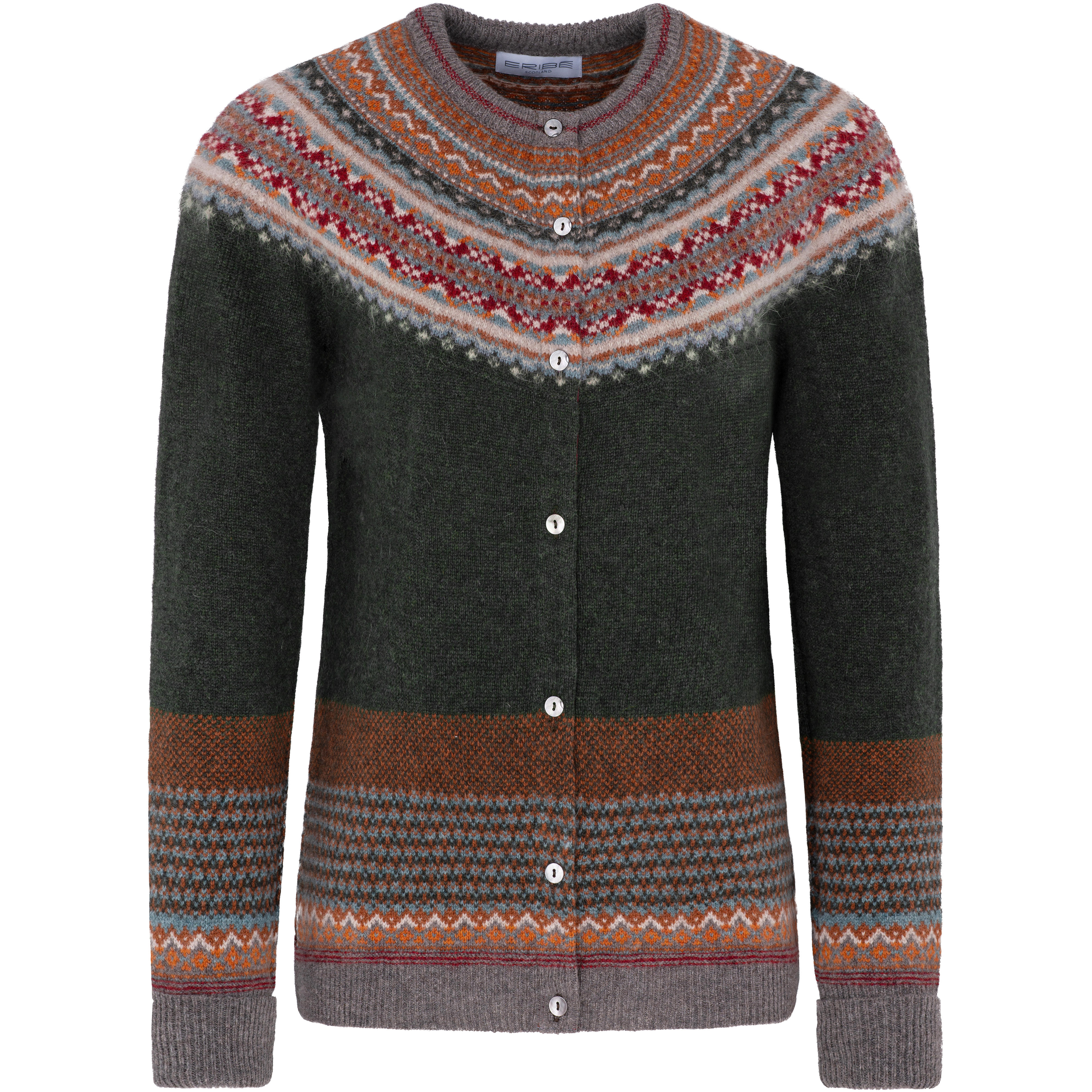 Eribé Damenstrickjacke Fair Isle, Bracken