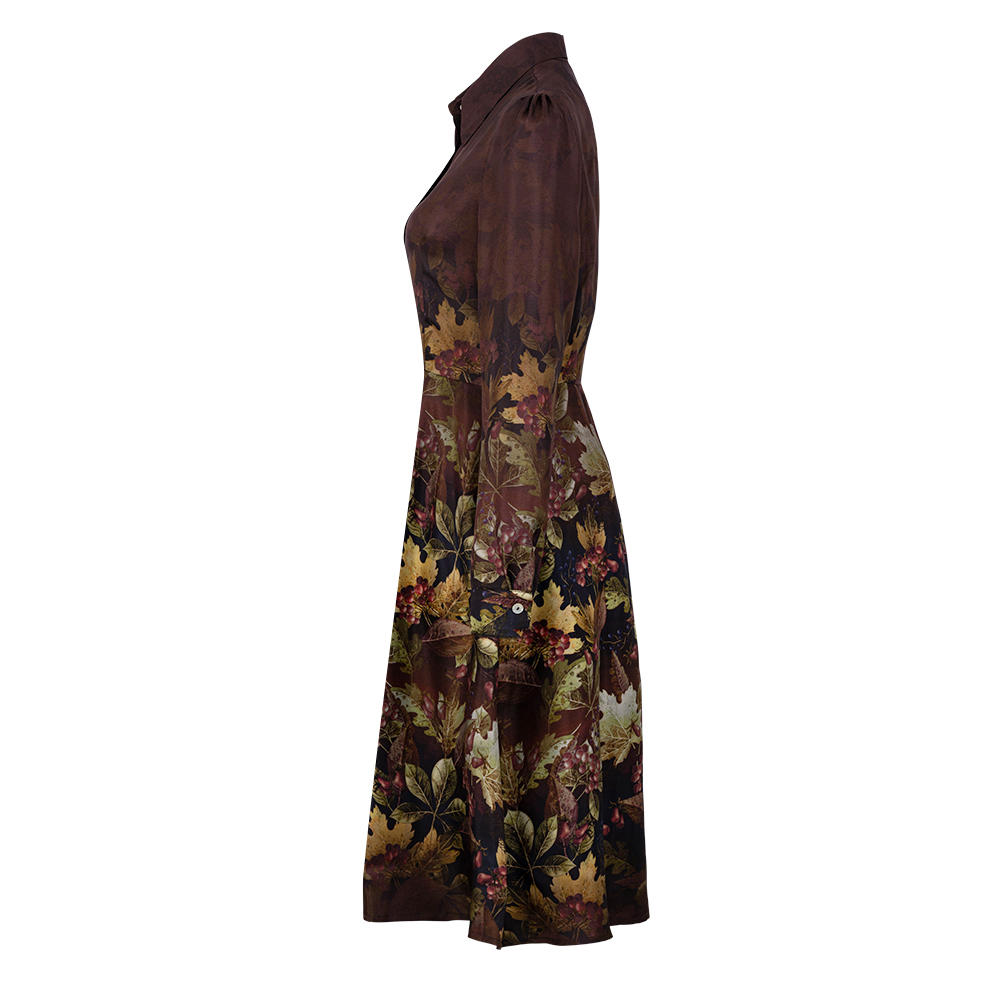 Seidenkleid Allover Print