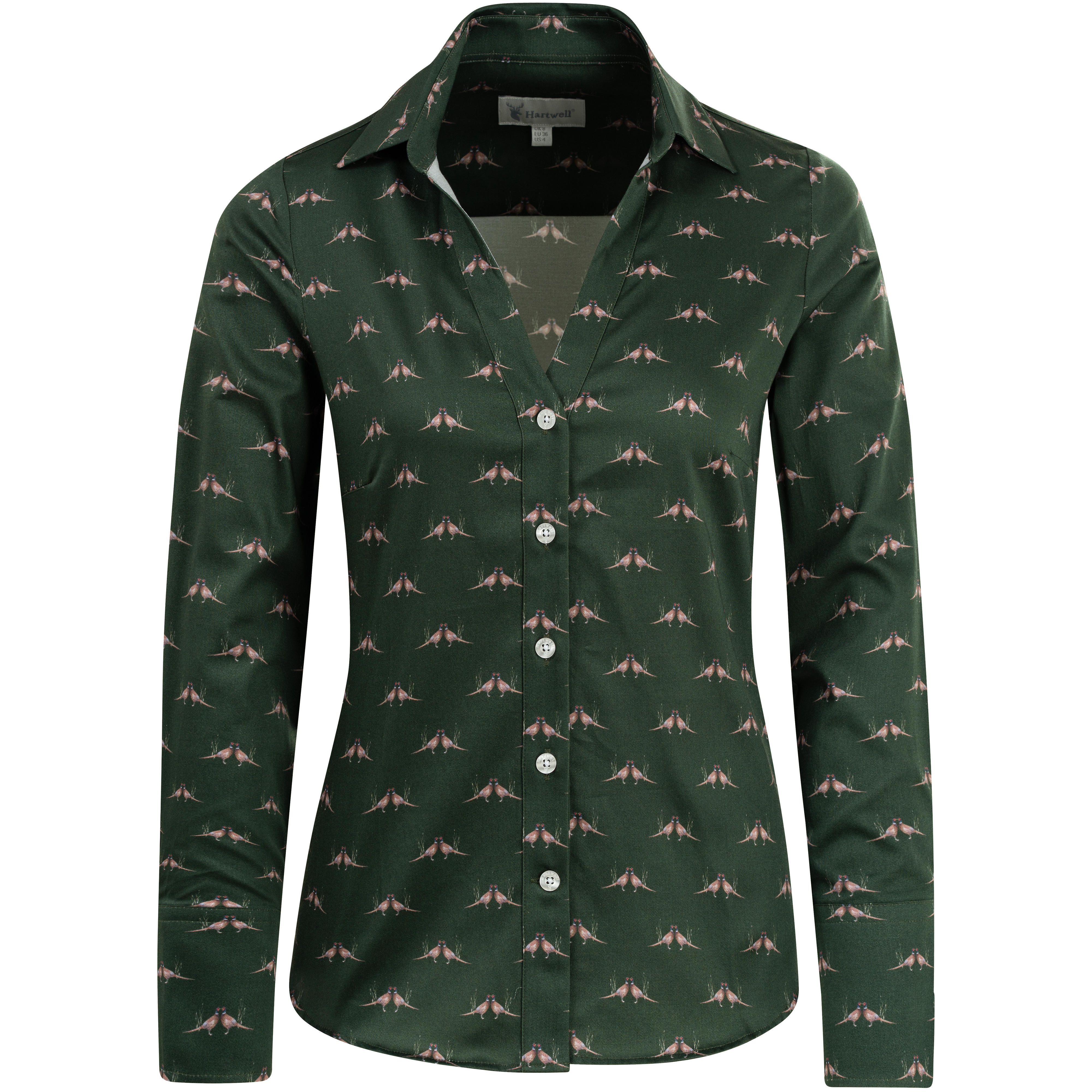 Hartwell Damen Bluse Harper, grün, Fasane