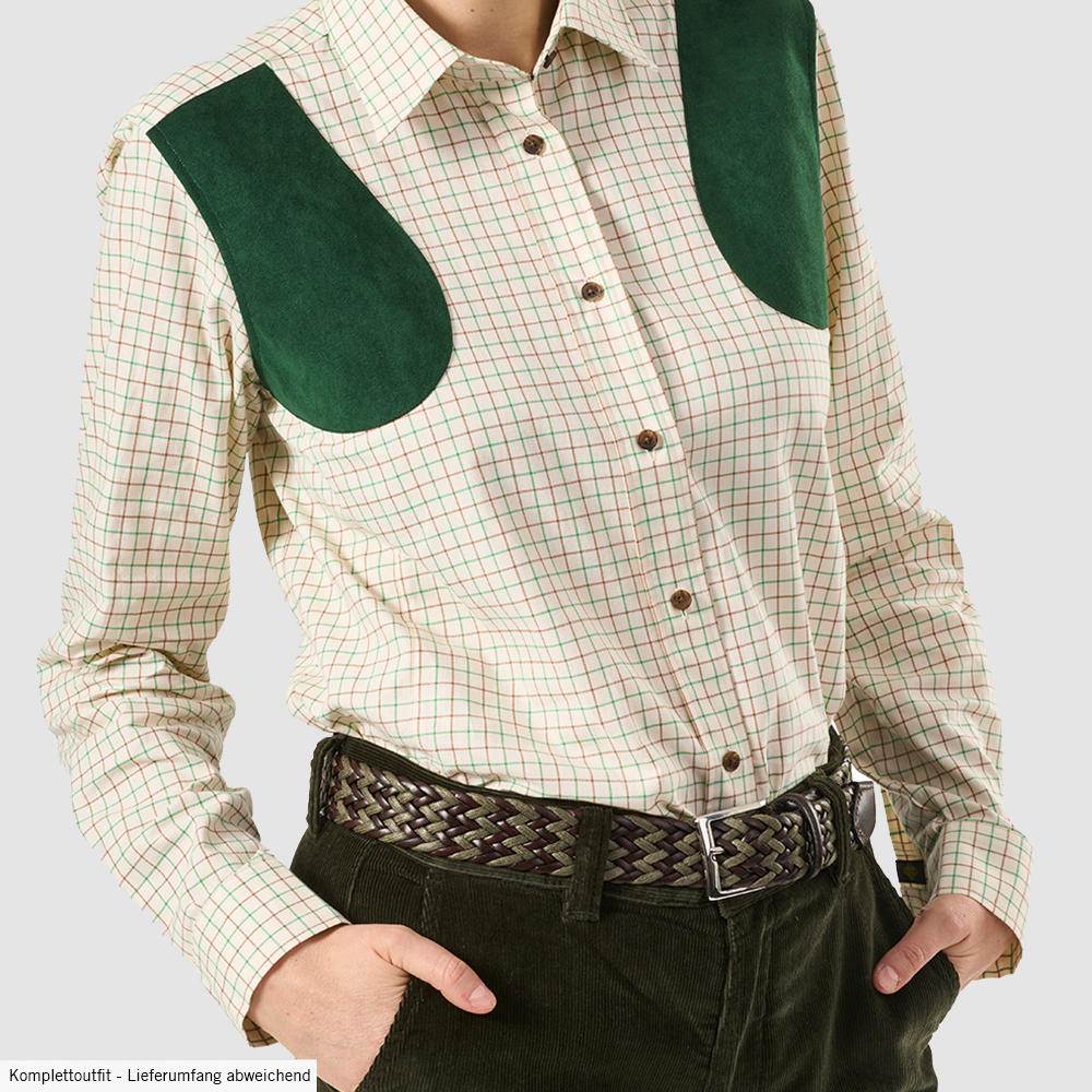 Purdey Damenbluse, Alcantara grün