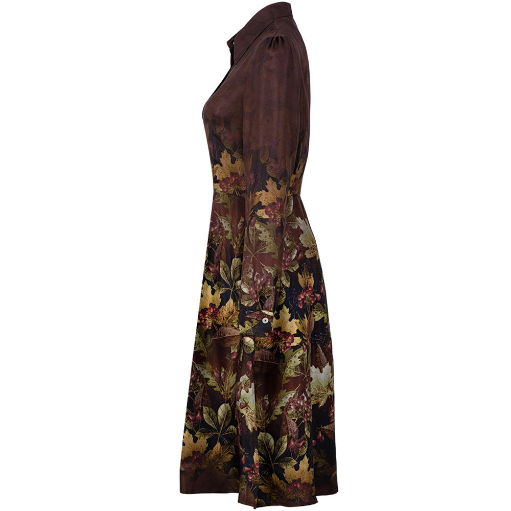 Allover Print Silk Dress