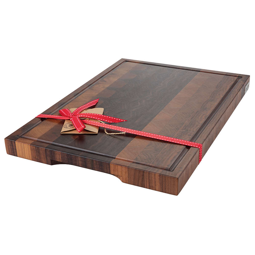 Walnut Wood Mosaic Cutting Board, with Sap Groove
