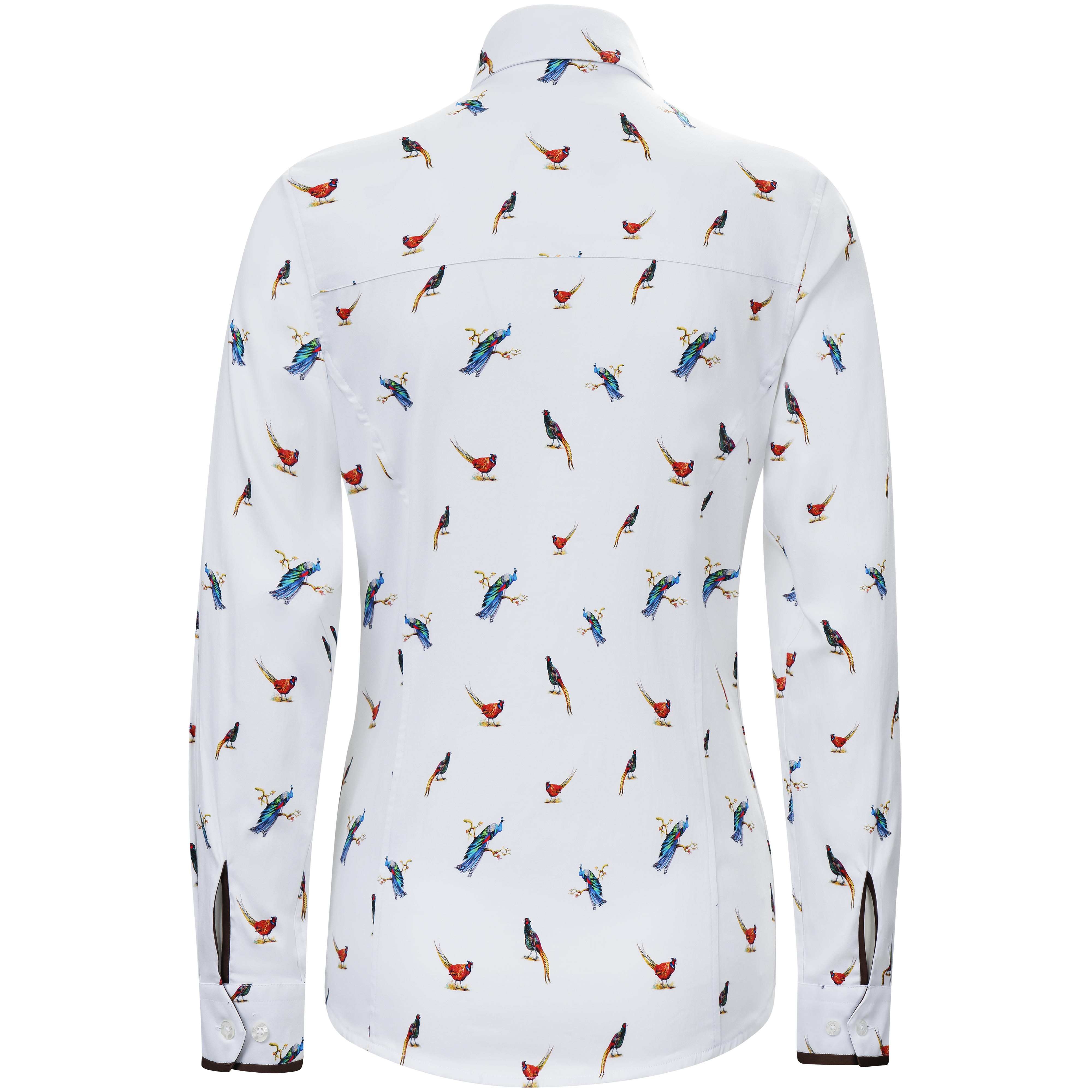 Hartwell Damen Bluse Layla, weiß, Pfau & Fasan