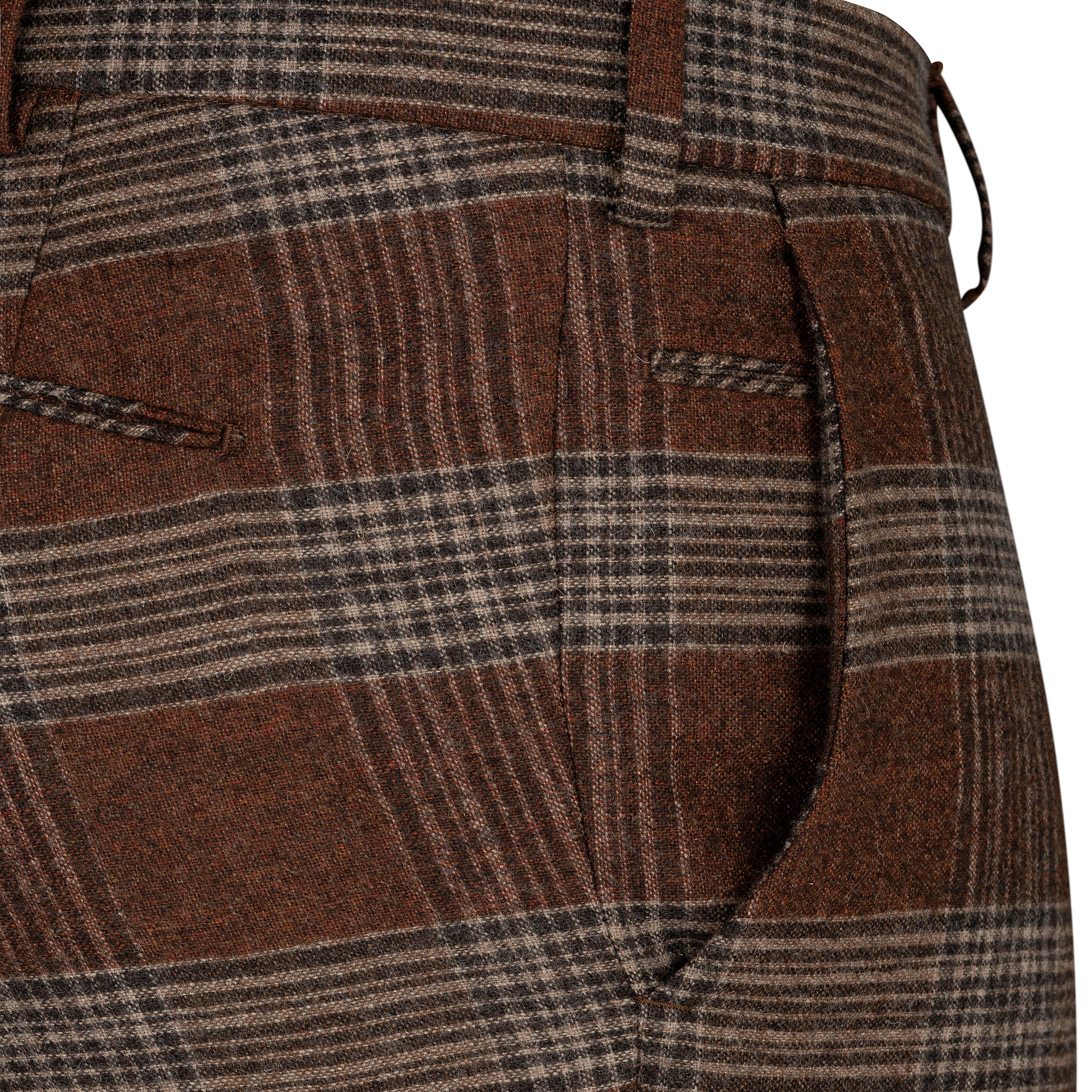 Pantalon en laine pour homme Meyer » Bonn «, à carreaux/marron