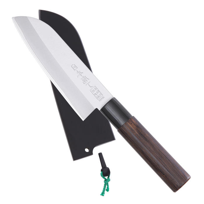 Saku Hocho, avec étui en bois,  Santoku (couteau polyvalent)