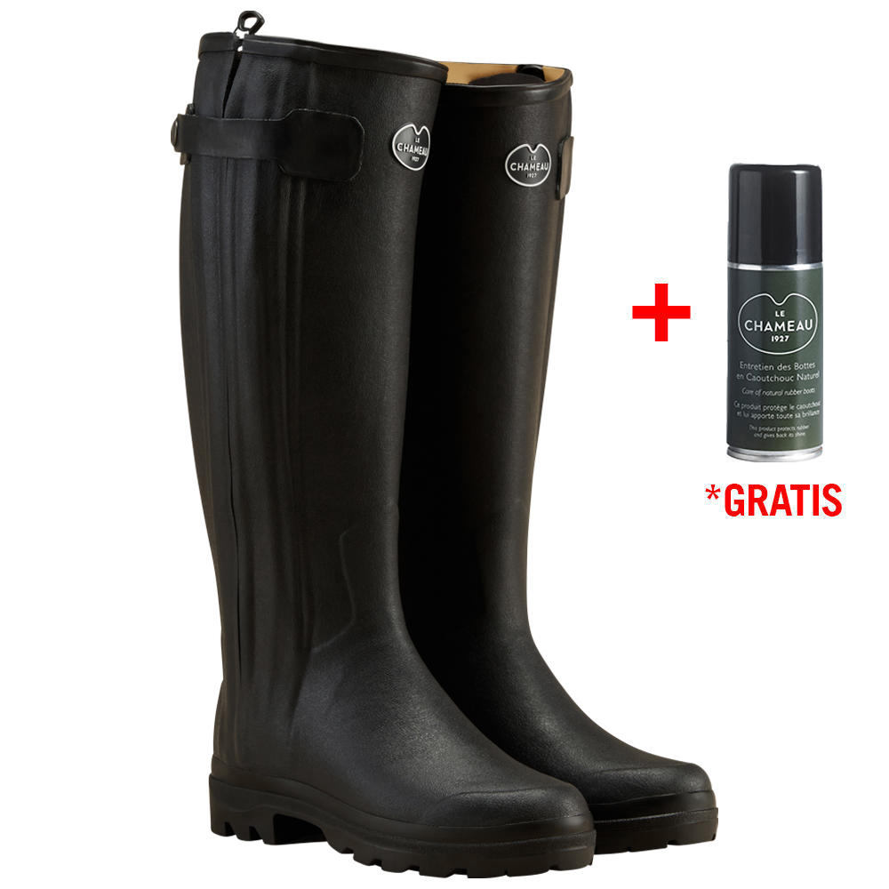Le Chameau Damen-Gummistiefel Chasseur, Lederfutter