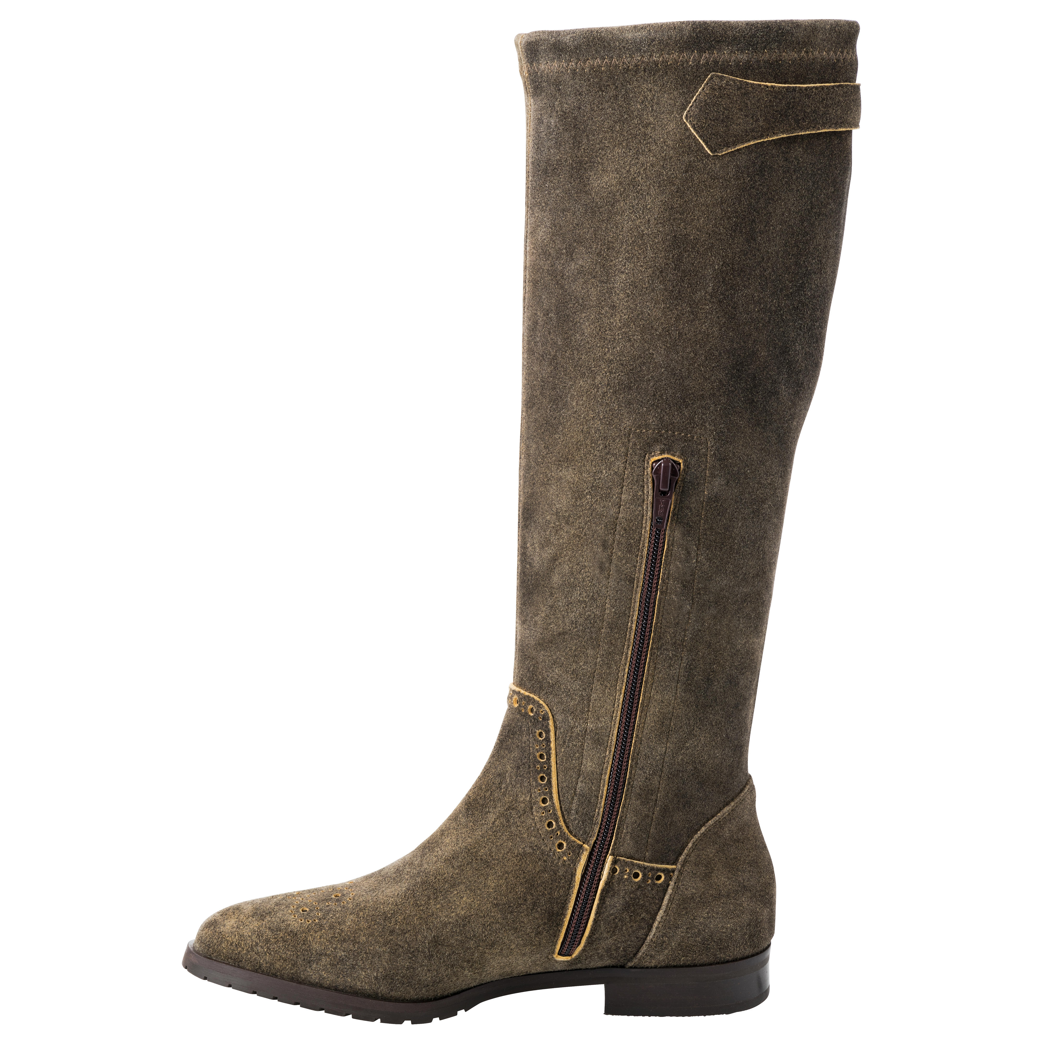 Damen Velours-Stretchstiefel