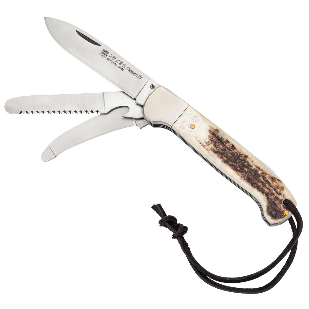 Joker™ Jagd-Klappmesser Canguro IV, Hirschhorn
