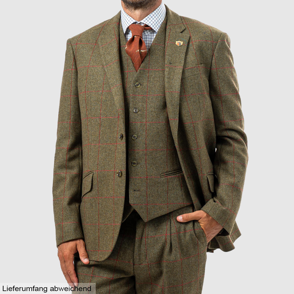 Alan Paine »Combrook« Men's Tweed Vest, Sage